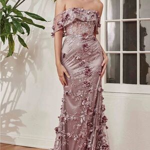 Elegant Off-Shoulder Floral Dress